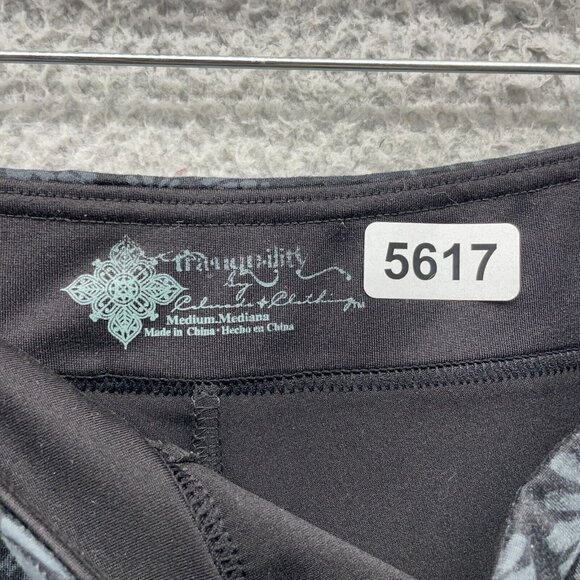 Tranquility Womens Skort Skirt Medium Black Gray Pockets Athletic Pickle Ball - Picture 3 of 6